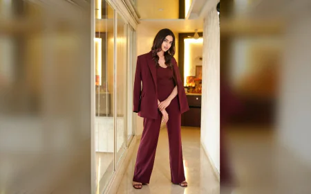Kashika Kapoor Stuns in Bold Power Red Blazer
