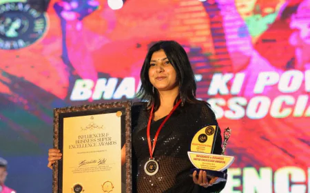 Viral IIFA Dance Performer Harshita Raj Honoured with Influencer & Business Super Excellence Award in Jaipur
