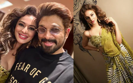 Seerat Kapoor Shines in Green Saree at Filmfare, Shares Heartfelt Selfie with Allu Arjun