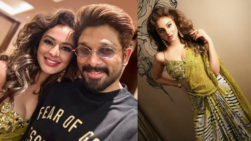 Seerat Kapoor Shines in Green Saree at Filmfare, Shares Heartfelt Selfie with Allu Arjun