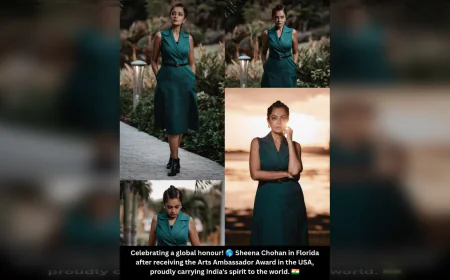 Sheena Chohan Celebrates Arts Ambassador Award in Florida Shoot